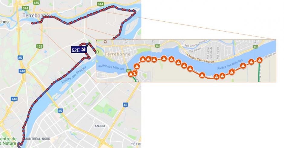 Ligne 52 perturbée en raison de travaux